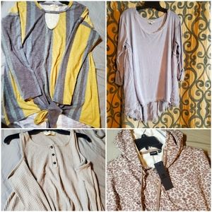 Bundle of 4 fall tops/tunics.